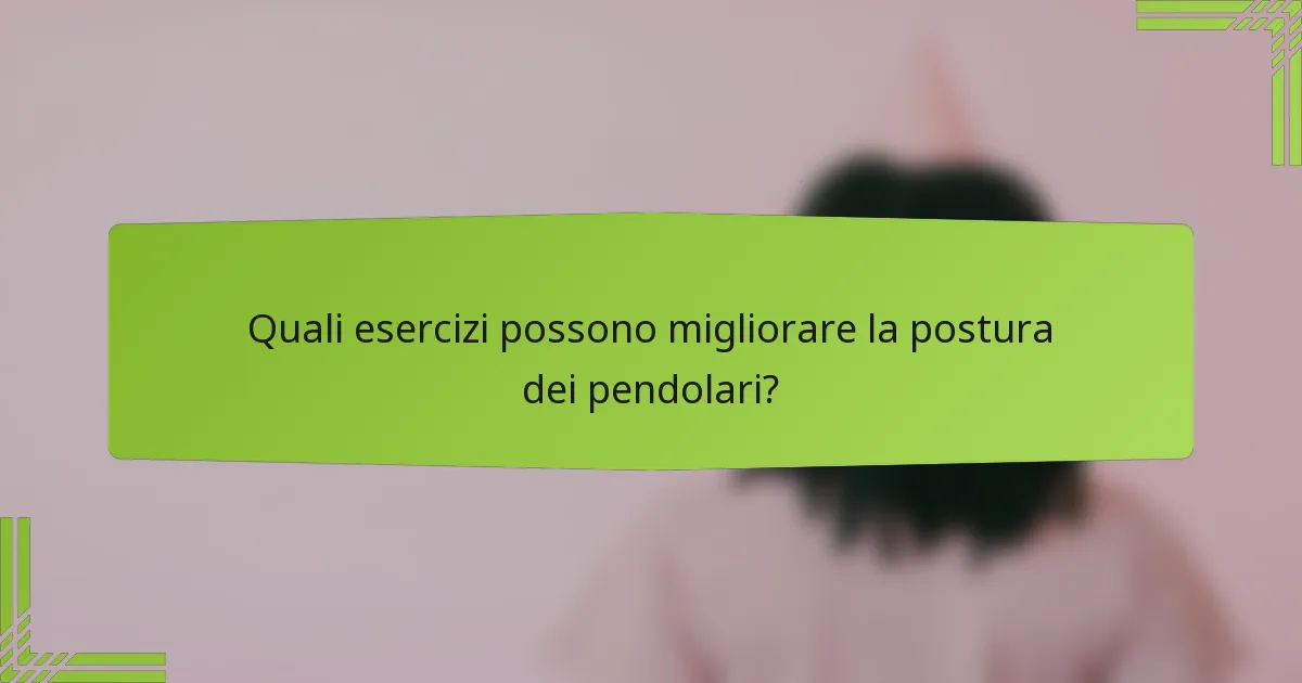 Quali esercizi possono migliorare la postura dei pendolari?